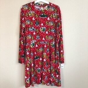 Born Famous Christmas Campers Swing Dress NWT